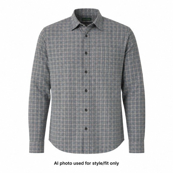 Royal Robbins Other - Royal Robbins Plaid‎ Flannel Button Up Shirt Men XL Gray Blue Outdoor